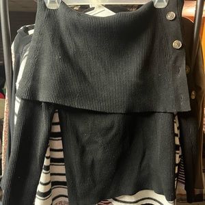 Banana Republic off-the-shoulder black sweater